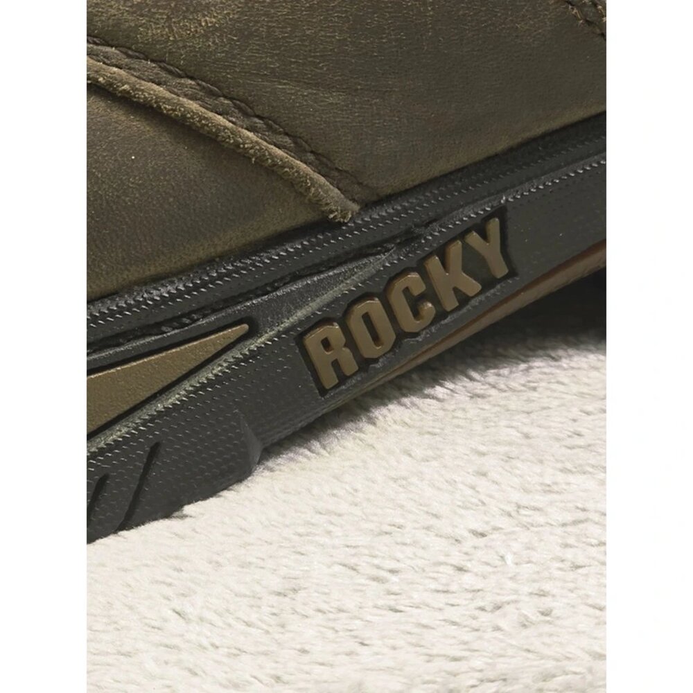 Rocky 6" Work Boots Mens 9.5 Brown Safety Toe Slip Resistant F2413-11 - Picture 8 of 16